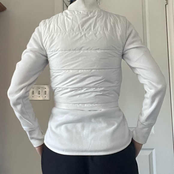 ATHLETA ZIP SWEATSHIRT DRAWSTRING WAIST PUFFER LONG SLEEVE JACKET - Picture 3 of 5